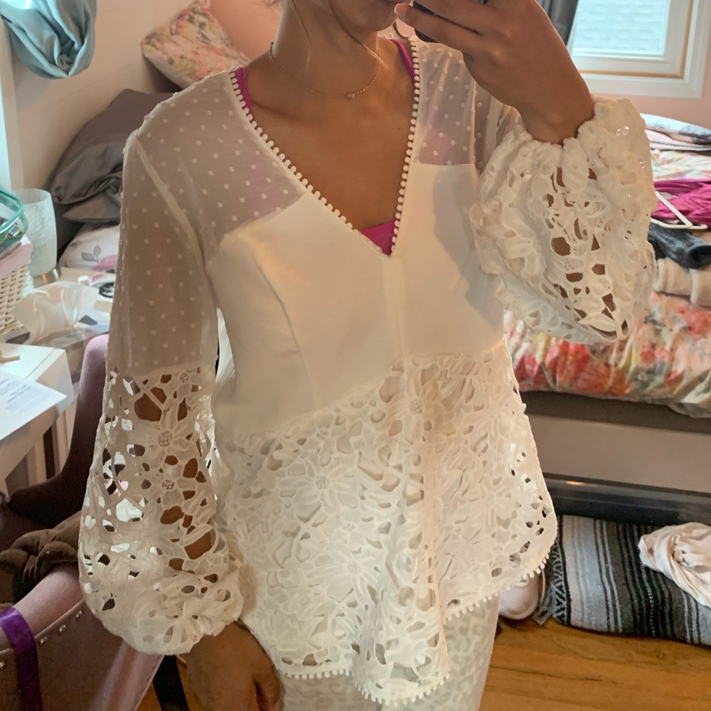 White lace blouse